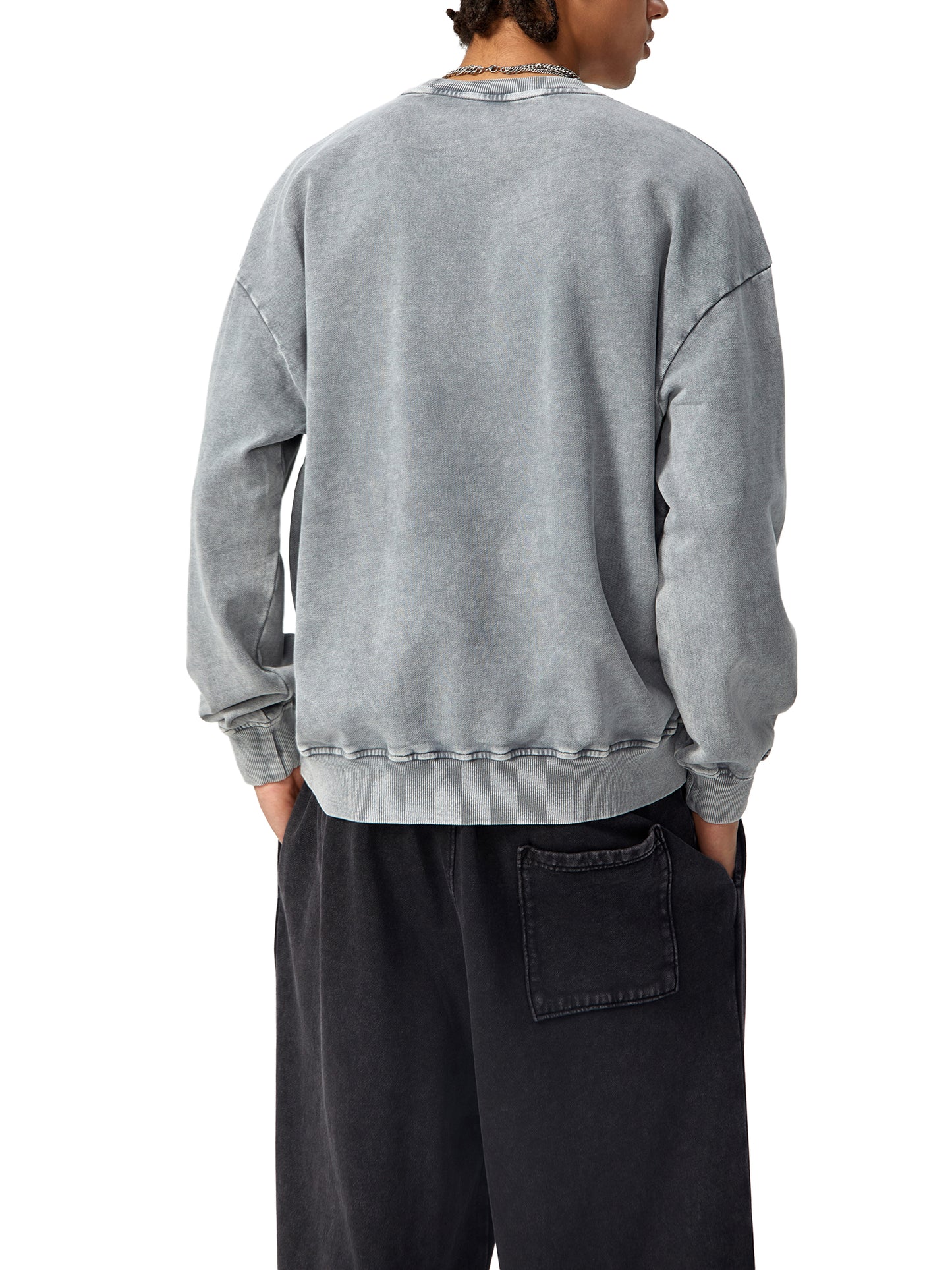 "Ballpark Club" Snow-Washed Oversized Sweatshirt