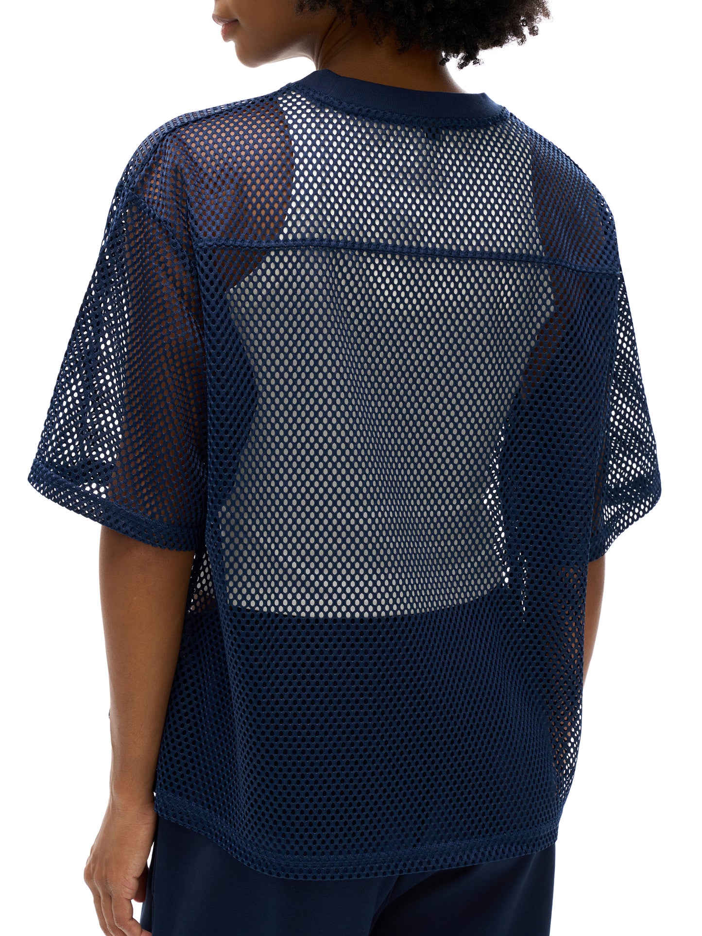 "Baseball Dudes" See-Through Boxy Net T-Shirt