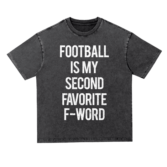 "F-Word" Snow Washed Heavyweight Oversize T-Shirt