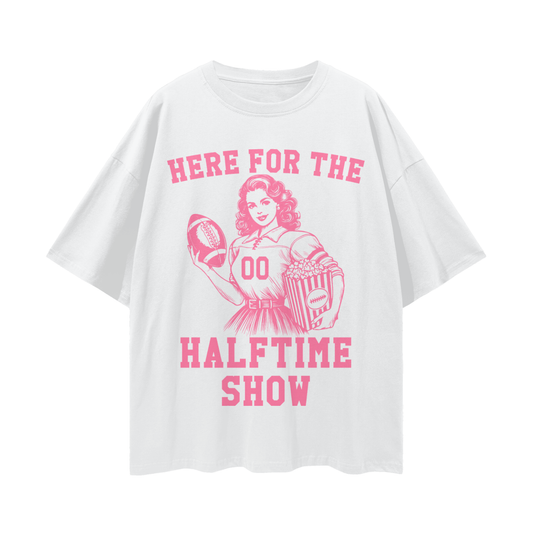 "Halftime Show" Streetwear Loose Drop-Shoulder T-Shirt