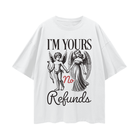 "I'm Yours" Streetwear Loose Drop-Shoulder Tee