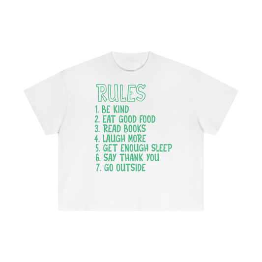 "Rules" Essential Cotton Boxy Tee