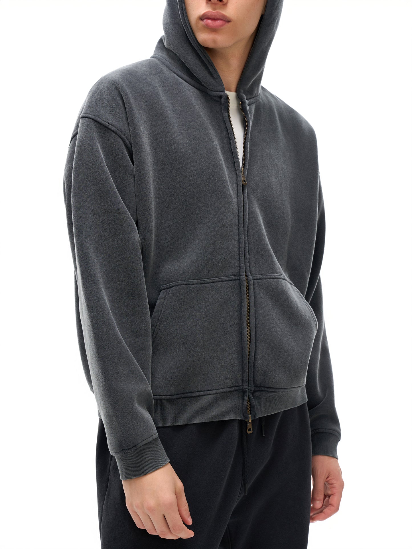 "Cool Moms Love Jesus" Zip-Through Boxy Fleece Hoodie