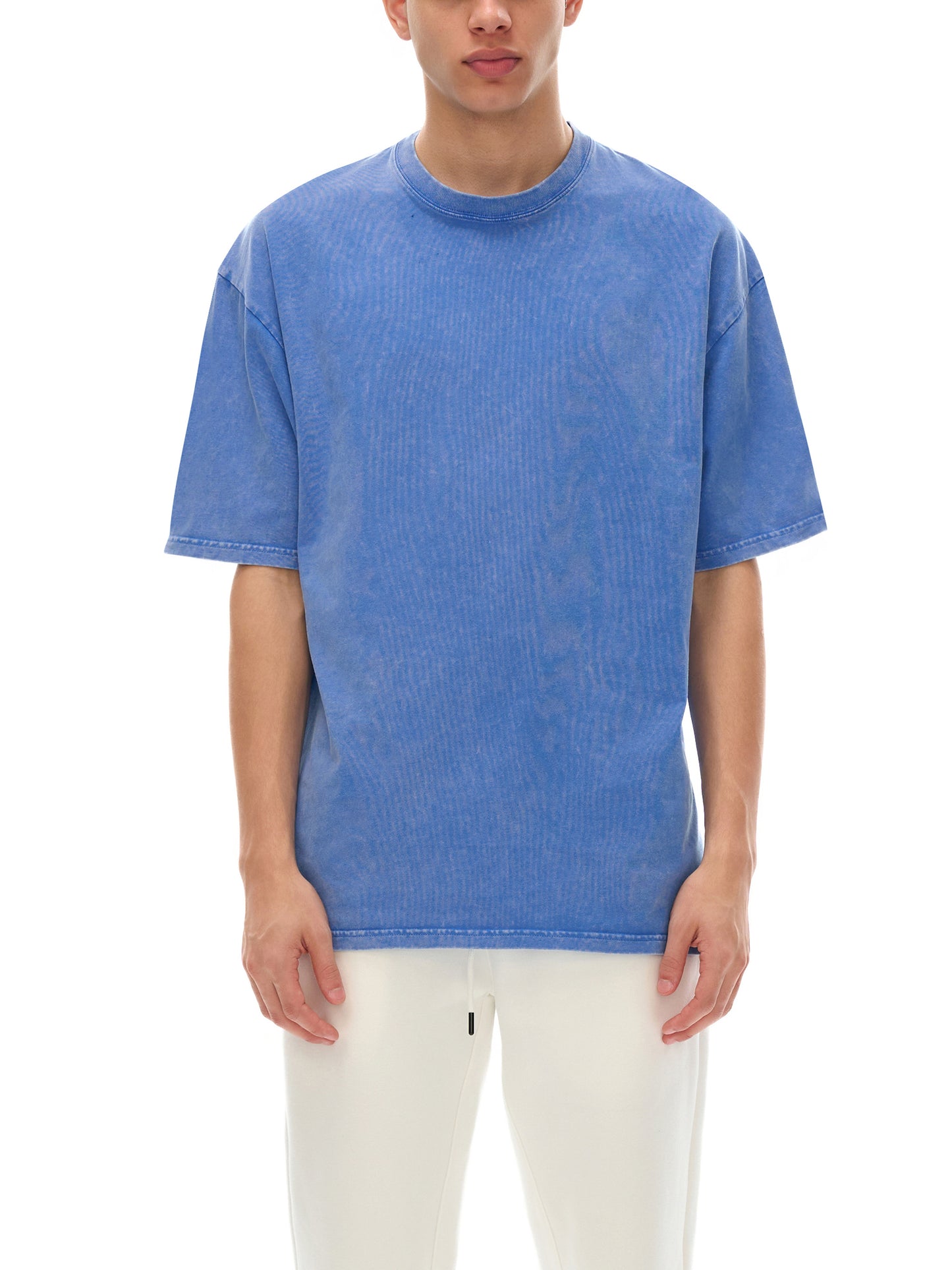 "Ballpark Club" Snow-Washed Oversized Cotton Tee